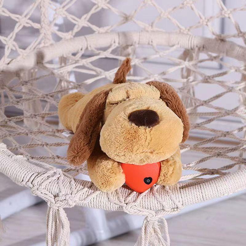 Puppy Pet Supplies Heartbeat Plush Toy, Anxiety Relief Calming Companion Dog Toy, Heartbeat Entertainment Puppy Toy, Comfortable and Fun