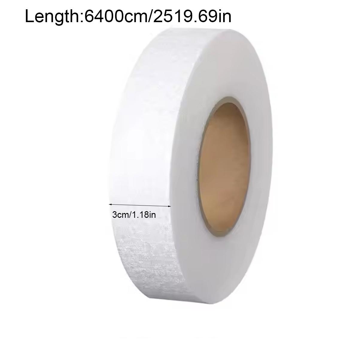 64meter Dual-Sided Adhesive Binding Tape, Iron-On Seams for Sewing DIY Patchwork, Durable Polyester Fabric, Clothes Edges Repair Tool