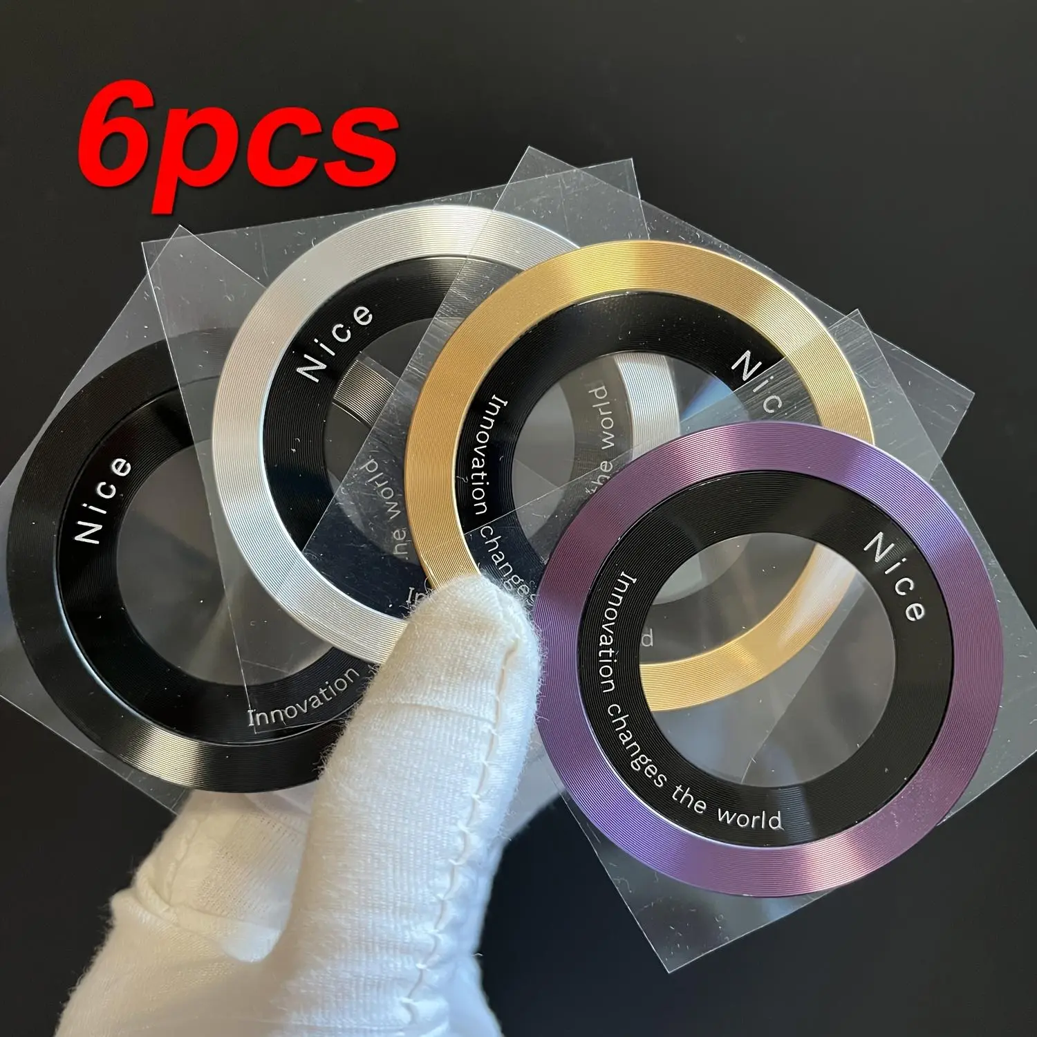 6 magnetic ring stickers, metal bracket, support wireless charging mobile phone suction cup, universal mobile phone holder accessories