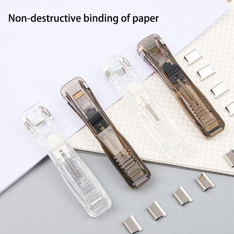 Portable Ring Binder Stapler, Includes 50 Small Binders, Ideal for School, Office, Home, Non-Damaging Paper Organizer, New Condition