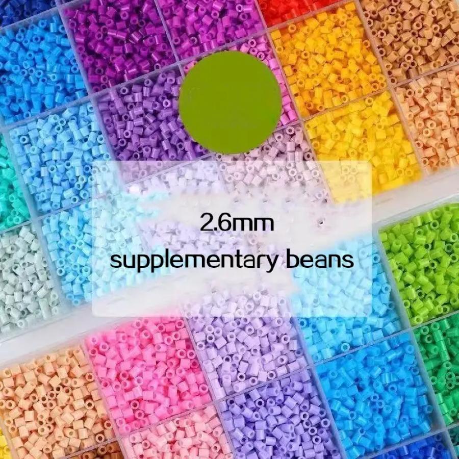 DIY Fusion Bead Refill Pack, Bead Assortment, 2.6mm Basic Color Melt Beads Supplement, Perfect for DIY Crafts and Jewelry Making