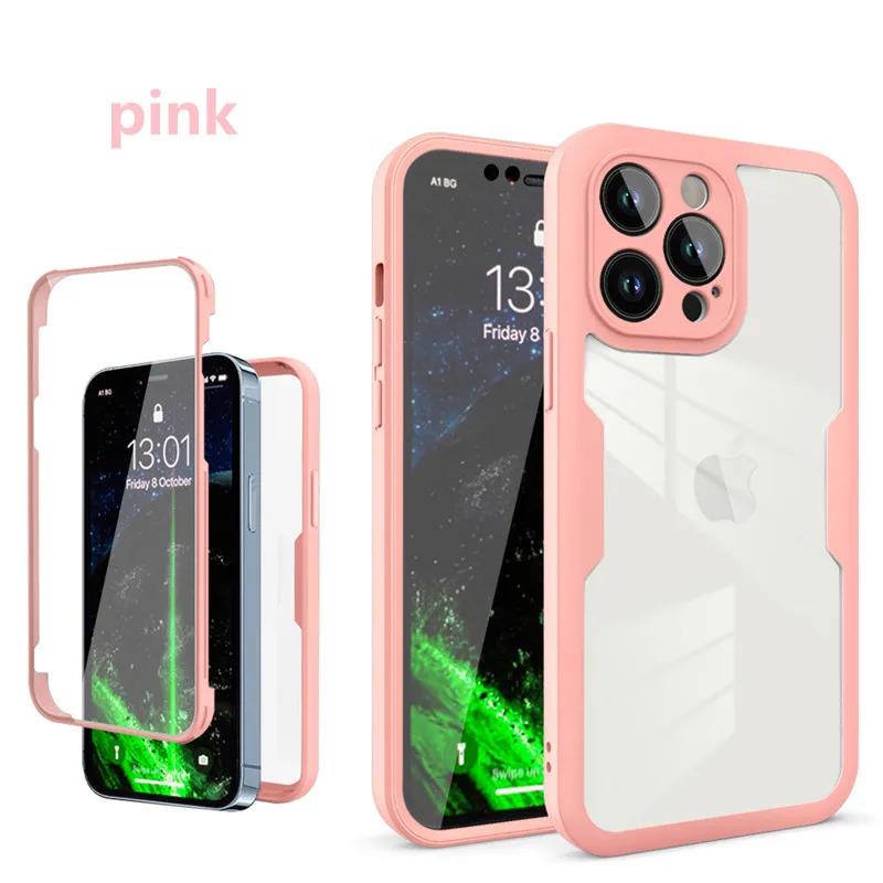 360 Full Body Front+Back Clear Case For iPhone 16 15 14 13 11 12 Pro Max Silicone  Shockproof Cover