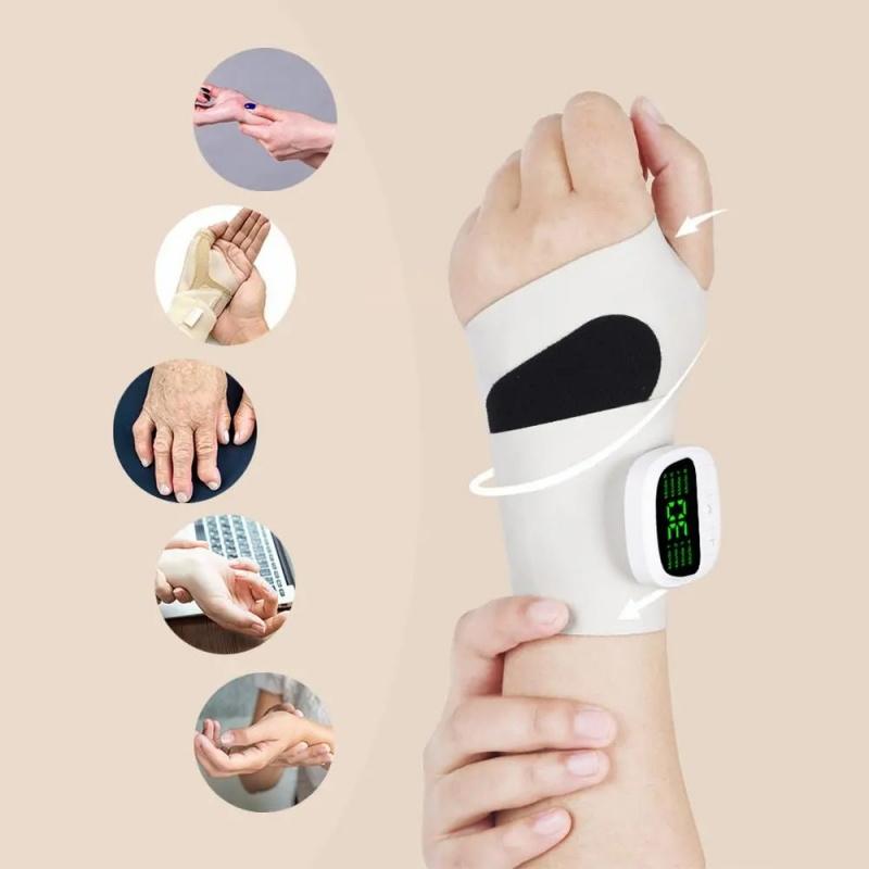 Hand Massager Wrist EMS Pulse Therapy Device for Carpal Tunnel & Arthritis Relief 10 Modes 29 Levels with Microcurrent for Hands & Wrist Portable Therapy Gift for Men Women