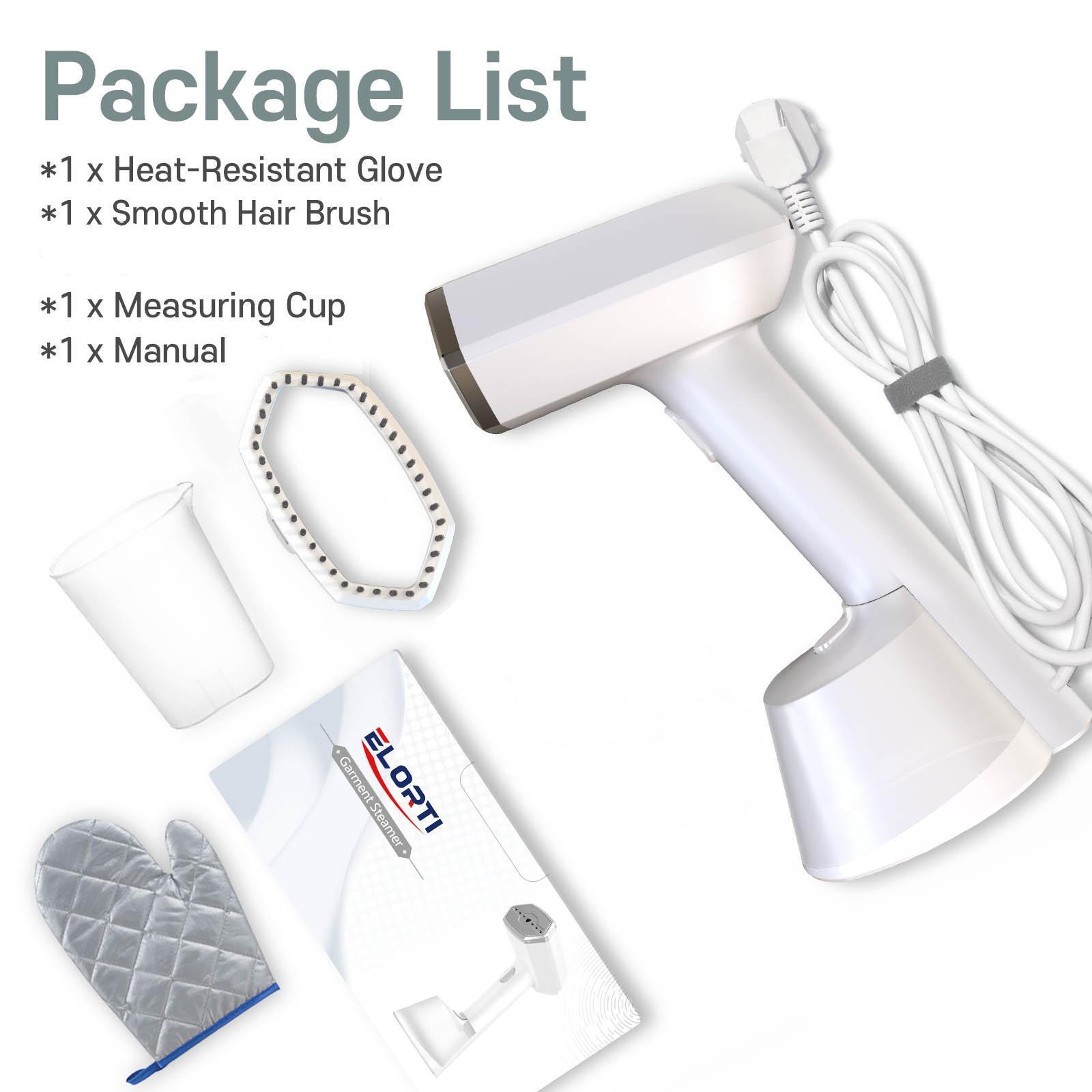 ELORTI Garment Steamer for Clothes,Hanrdheld Steamer & lron 2 In 1,Portable Travel Clothing Steamer lron,15s Fast HeatUp,Upgrade Large water tank,Gentle Steam Wig Treatment ELORTI Garment Steamer for Clothes,Hanrdheld Steamer & lron 2 In 1,Portable Travel Clothing Steamer lron,15s Fast HeatUp,Upgrade Large water tank,Gentle Steam Wig Treatment