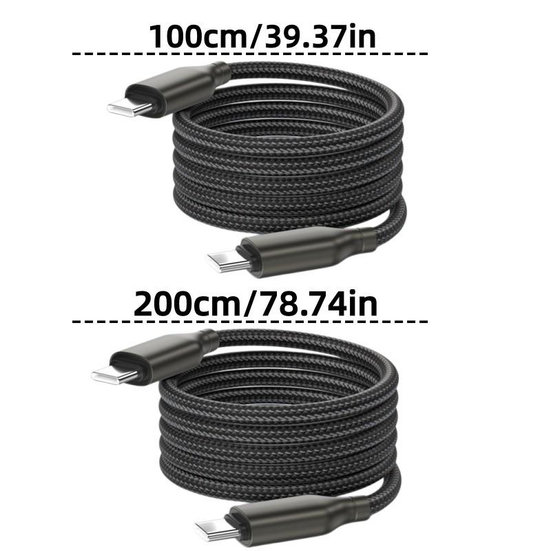 240w Super Fast Charging Cable, Type-C to Type-C, Data Transfer, Car Charger, Compatible with Apple, Android, Huawei, Xiaomi, Samsung, Oneplus, Vivo, Oppo