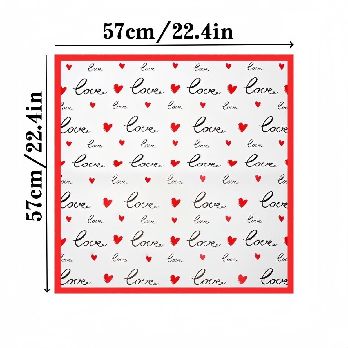 5/20 Sheets New Love Heart Magic Border Bouquet Packaging Paper, Waterproof Durable Korean Paper, Valentine's Day, Wedding, Mother's Day Gift Decorations