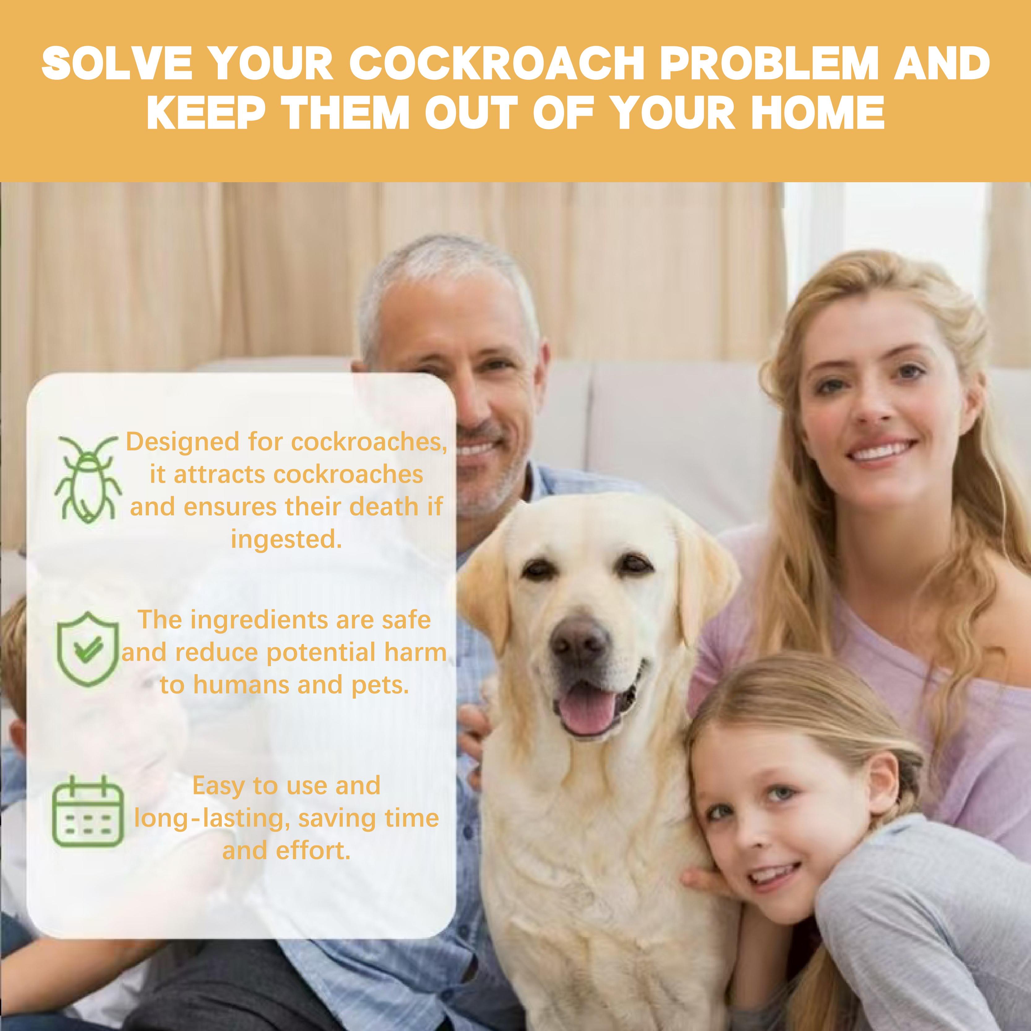 LENDOUYE Roach killer indoor infestation,Roach Repellent,Roach Traps indoor,Roach Killer,Roach Bait Station,Roach Killer Gel for American, German and Other Major Cockroach Species Fast-Action Waterproof Roach Gel BD