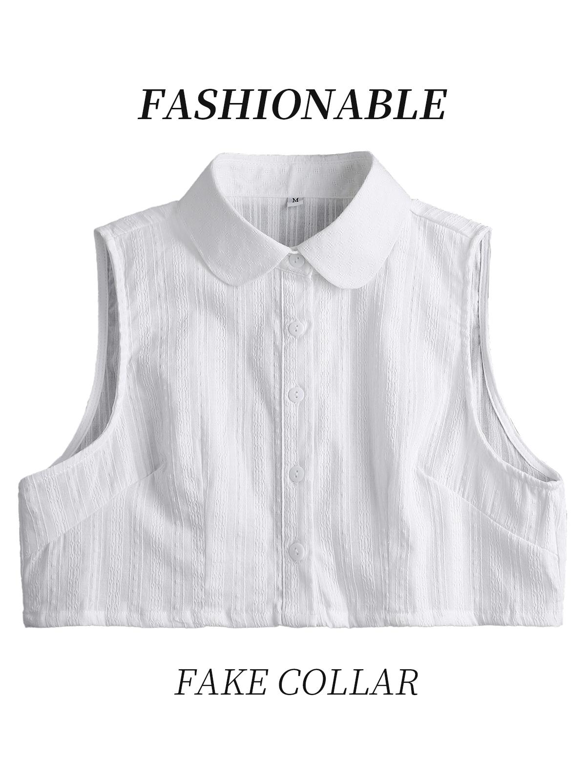 Ladies' decorative fakes collar with a pure cotton round collar is available in various size specifications, including M, L, XL and 2XL. It can be paired with all kinds of coats and is suitable for wearing on various daily occasions.