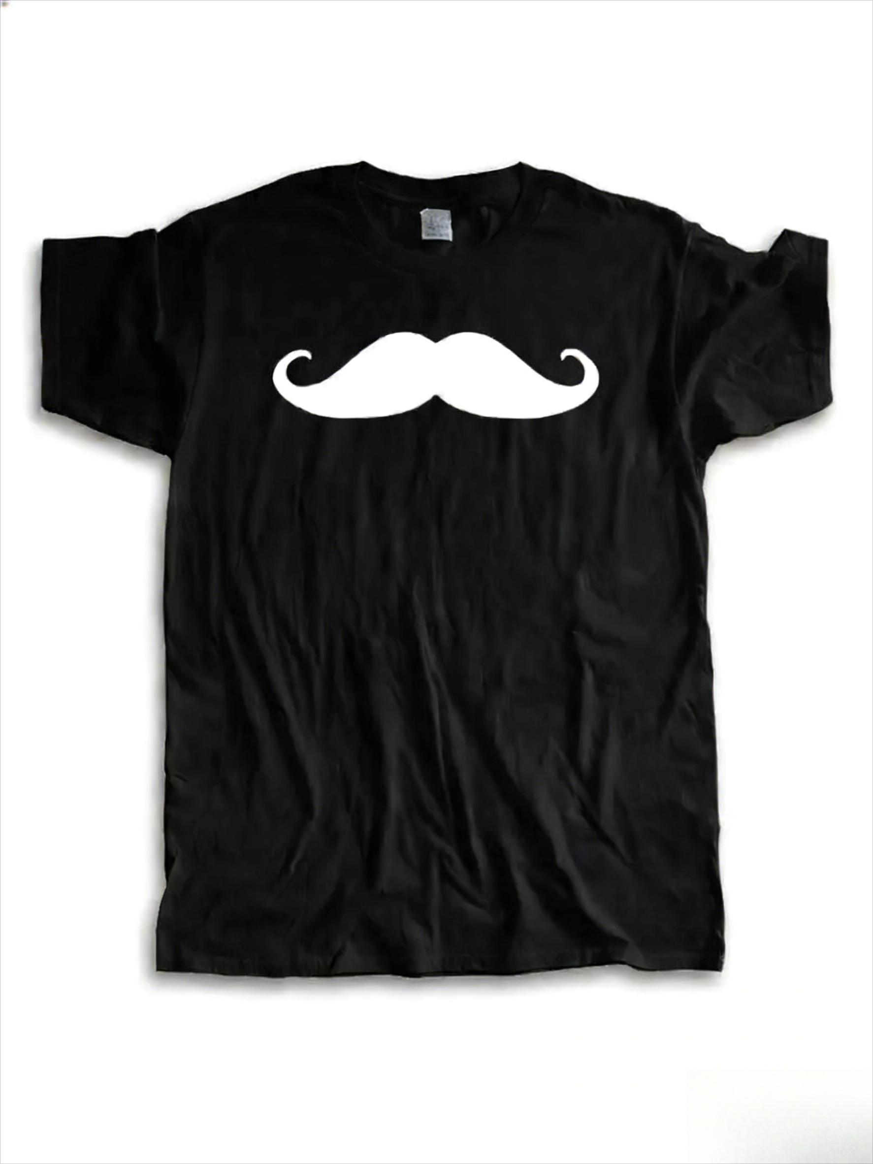 Casual Tee Shirts Tops Short sleeve t-shirt mustache hiphop t shirt funny moustache tshirt creative beard design t shirts