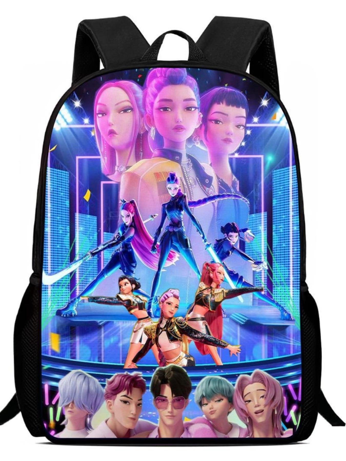 K-Pop Demon Hunters Concert Style Backpack, High Aesthetic Student Bag, Anime Merchandise Dual Shoulder Bag, Trendy School Bag