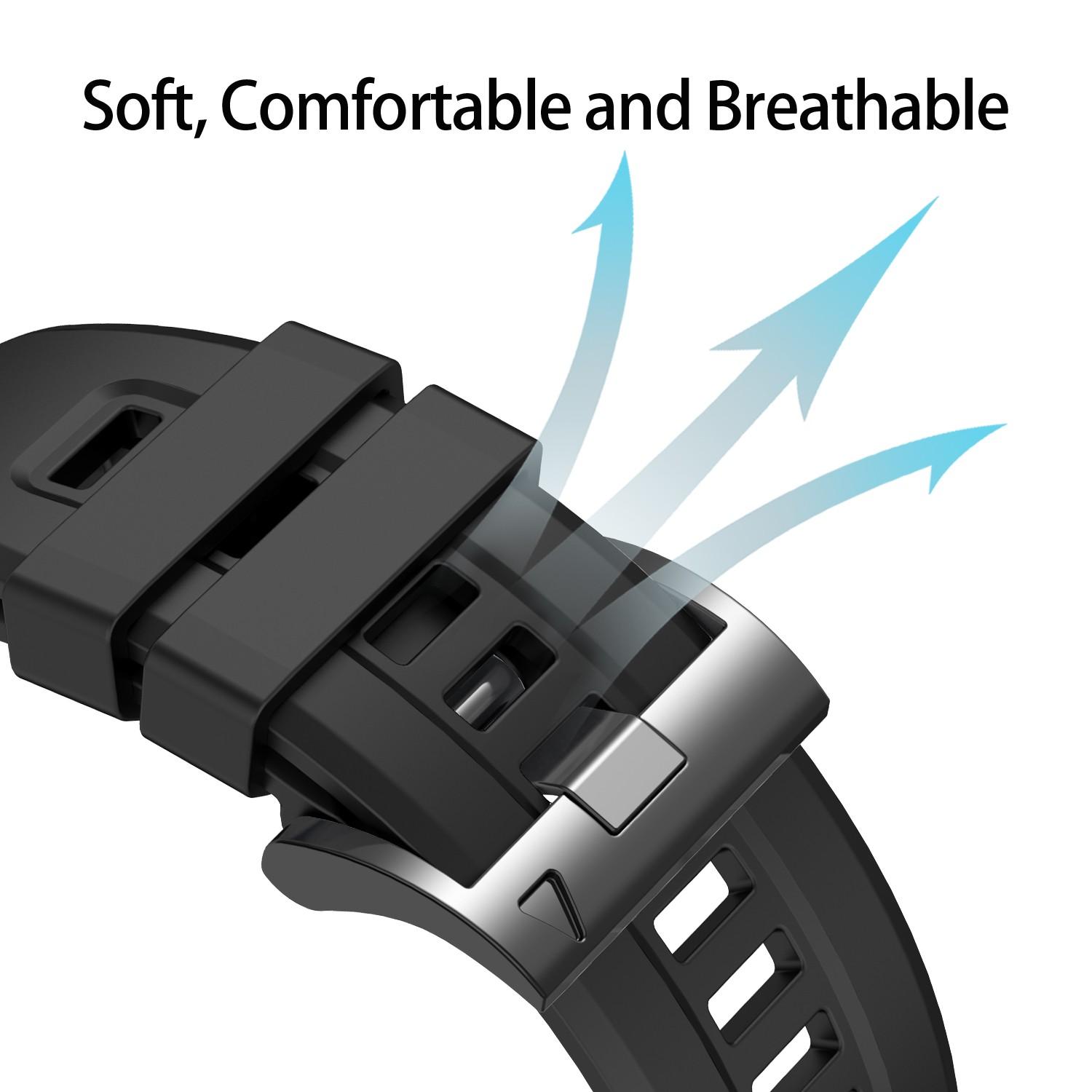 22/26mm quick installation strap, compatible Garmin tactix 8 47/51mm/Descent G2/Mk3i 51mm/Fenix 8 51/47mm/7X/7Pro/6X/6pro/5X/5plus， Soft silicone sports strap compatible with quatix 5/6/7/Epix Pro 51mm/Tactix7 AMOLED/Enduro3 2/Forerunner 955 965