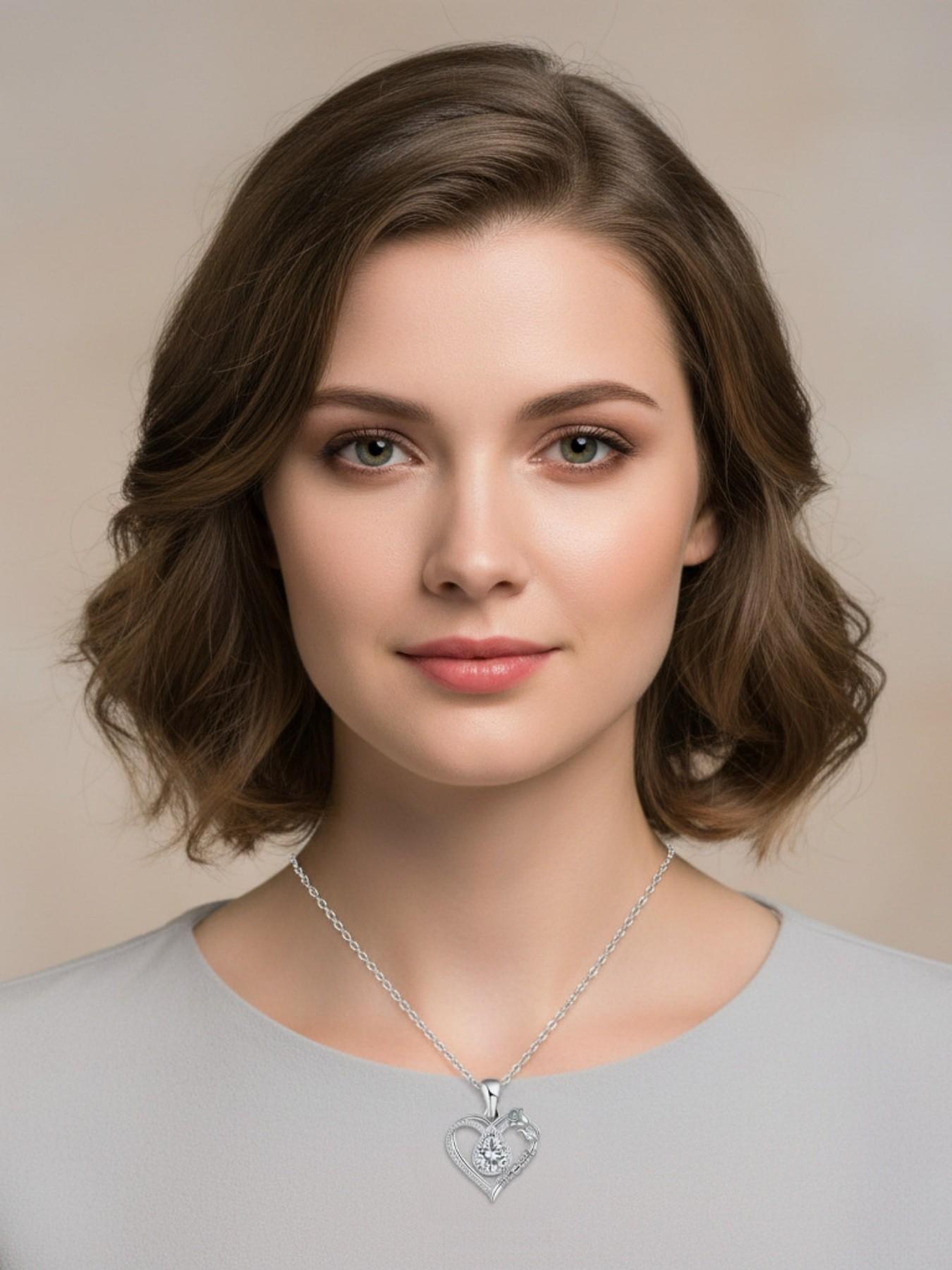 Diamond Drop Rose Heart Mom Luxury premium heart-shaped MOM teardrop gem necklace.Paired with an apple-shaped preserved rose jewelry gift box.Ideal gift for birthdays, Mother’s Day, Valentine’s Day and Christmas.