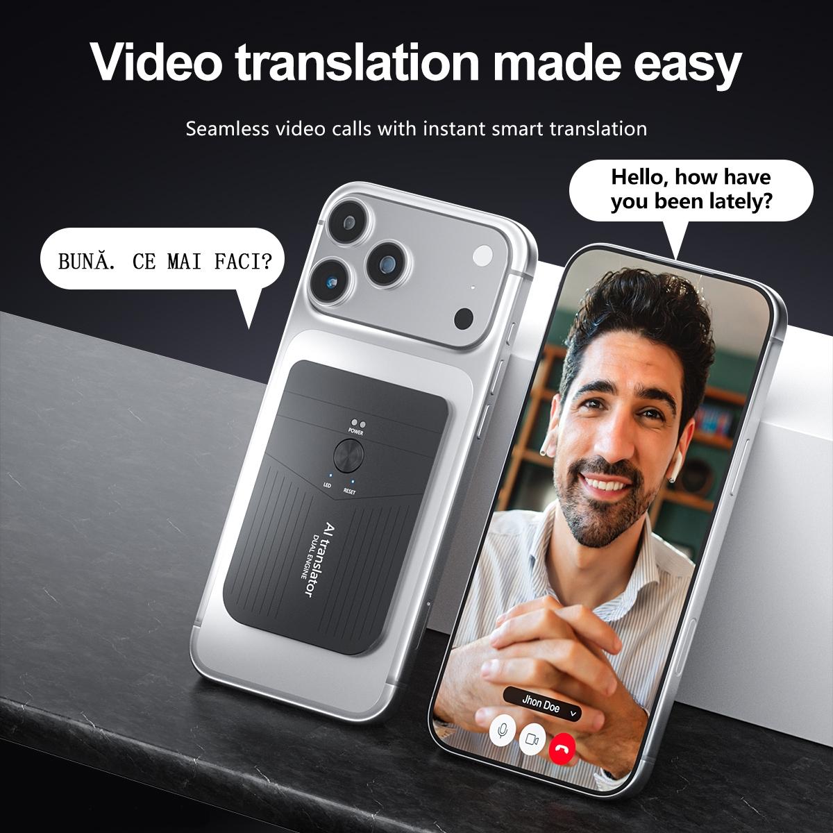 Ai Smart Digital Mini Translator, Multilingual Real-Time Translation, Ideal for Travel and Daily Use, Compact and Portable Design