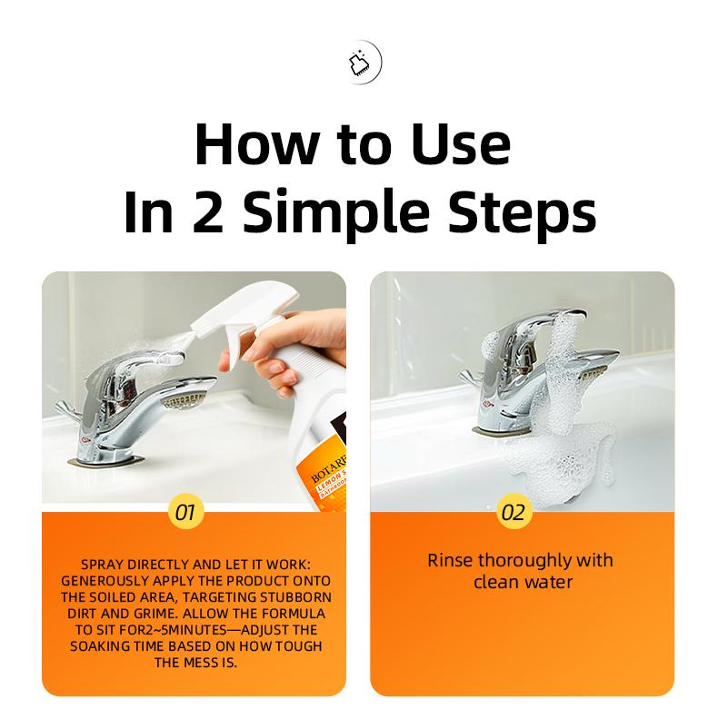 BOTARE Bathroom and Shower Cleaner Disinfectant Spray- Powerful Foaming Action for Tub, Tile & Shower, Removes Soap Scum & Hard Water Stains, Fresh Scent,  Household Cleaning