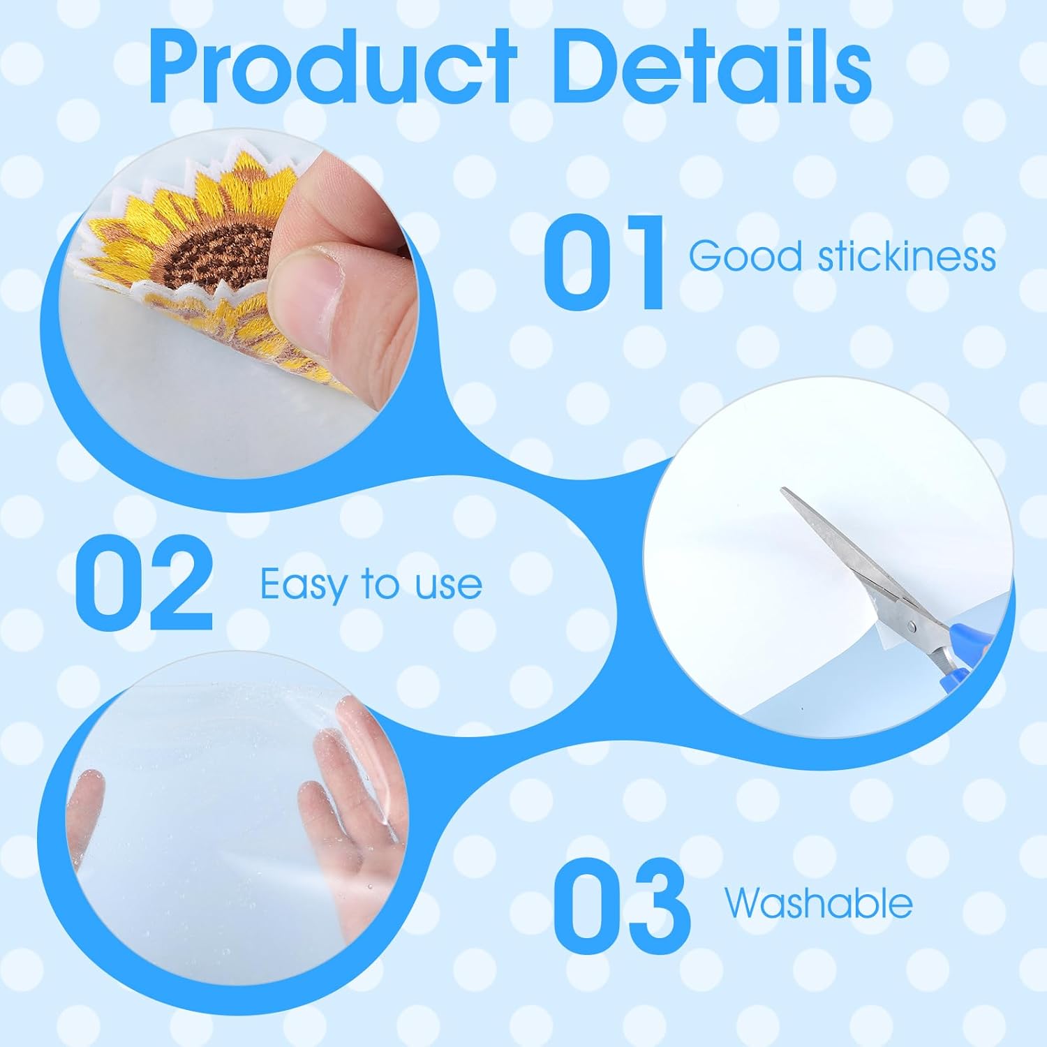 11.8inch x 10 Yards Iron  Fabric Adhesive Patches Film Double Sided Fusible Interfacing for Sewing Medium Weight Double-Sided Press- Patch Heat Melt Fabric Glue for Appliques Quilting and Sewing
