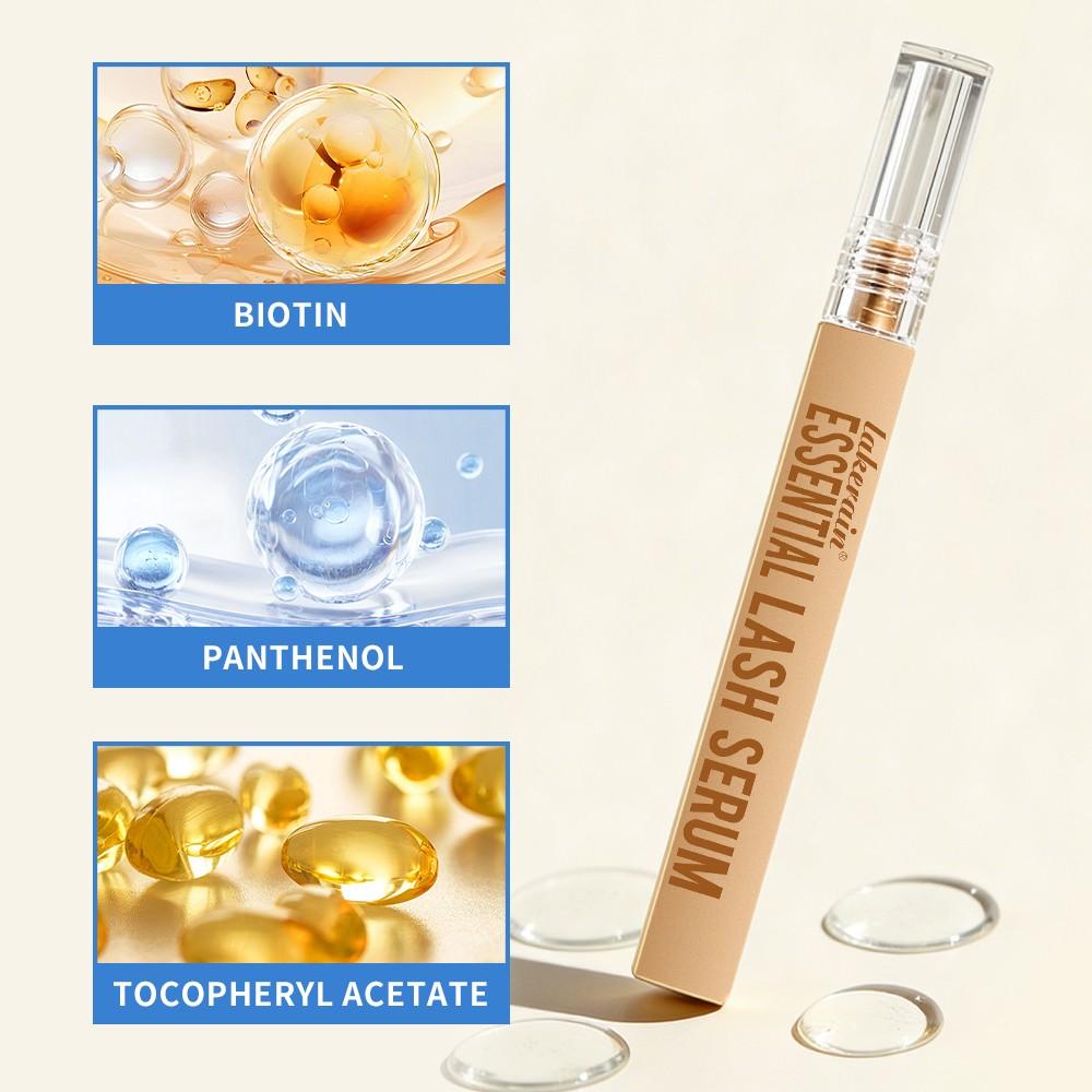Eyelash Serum for Thicker, Lightweight Serum Strengthens Nourishes Lashes, 2 Counts Helps Longer, Fuller Looking Eyelashes, Oil-Free & Non-Greasy, Compatible with Lash Extensions, Ideal for Sparse & Fragile Lashes
