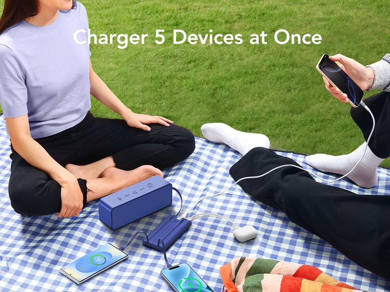 VRURC 10000mAh Power Bank with 4 Built-in Cables USB-C USB-A Type-C LED Display Fast Charging Protection Multi-Device Battery Pack for iPhone Samsung Android Tablet iPad Earbuds Smartphone Black Green Compact Portable VRURC 10000mAh Power Bank with 4 Built-in Cables USB-C USB-A Type-C LED Display Fast Charging Protection Multi-Device Battery Pack for iPhone Samsung Android Tablet iPad Earbuds Smartphone Black Green Compact Portable