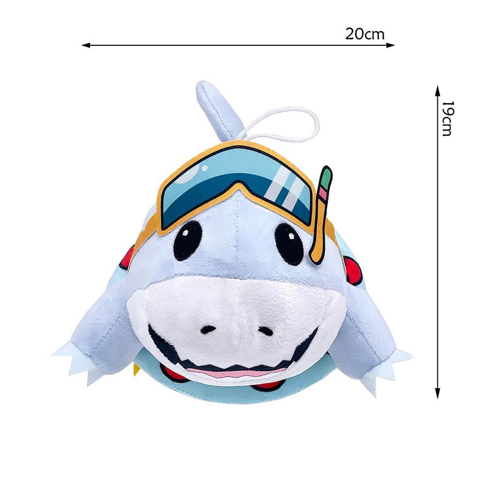 New Anime Jeff the Land Shark Plush Toys 8-Inch Stuffed Dolls Cute Animals Doll Plushies Kids Birthday Gifts