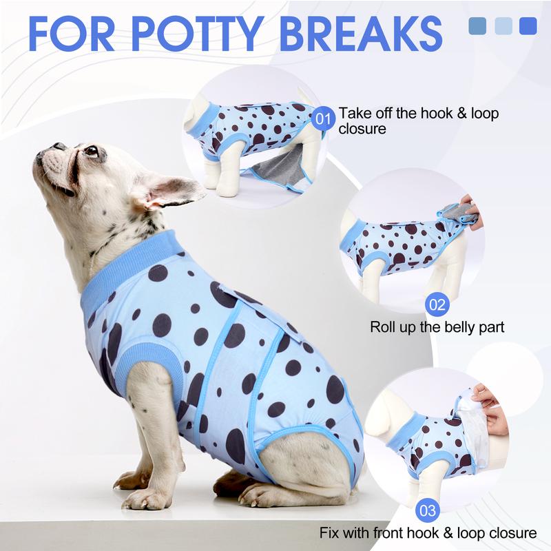 Kuoser Dog Surgery Recovrey Suit, Dog Spay Recovery Suit Female, Neuter Suit for Male Dogs, Professional Dog Surgical Recovery Suit Dog Onesie for Surgery Prevent Licking Surgical Shirts, Fuddle wuddle patch puppy