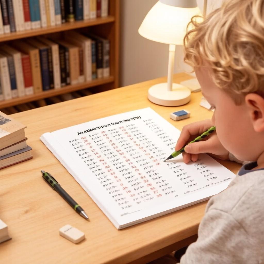 Math Practice Workbook for Kids, Multiplication Exercises, Enhance Math Skills, Easter Gift for Boys and Girls, Holiday Present