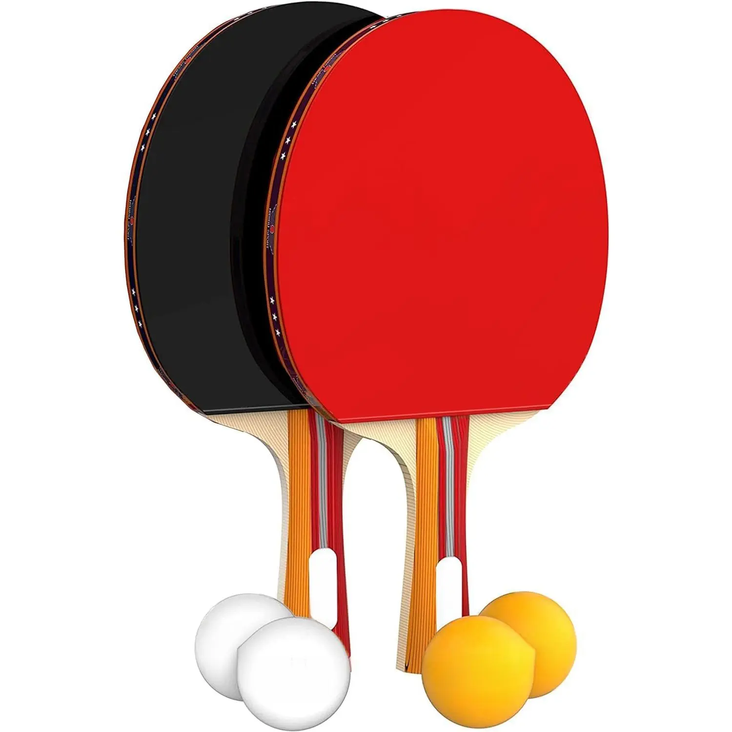 Ping Pong Paddle Set with Rackets, Balls & Carry Case for Table Tennis| Professional Paddles & Balls for Indoor Outdoor Play, Table Tennis Set for Adults, Kids, Beginners & Family Games