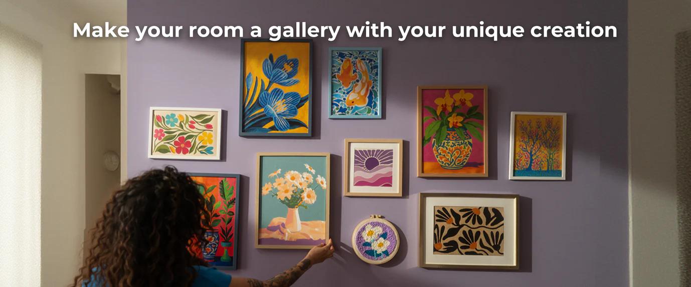 LOKLiK by HTVRONT iPaint Machine for Painting - Custom Paint by Number Sketch by Self, Beginner Friendly to Personalize Paint By Numbers Kit for Adults,White