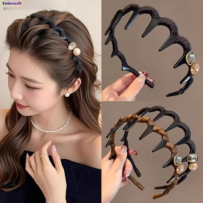 Viral Puffy Headband for Women, Aesthetic Non-Slip Spa Headband, Volume Boosting Hair Band, Thick Wavy Headband for Face Washing, Makeup, Skincare Routine, Everyday Wear, Comfortable Lightweight Hair Accessory