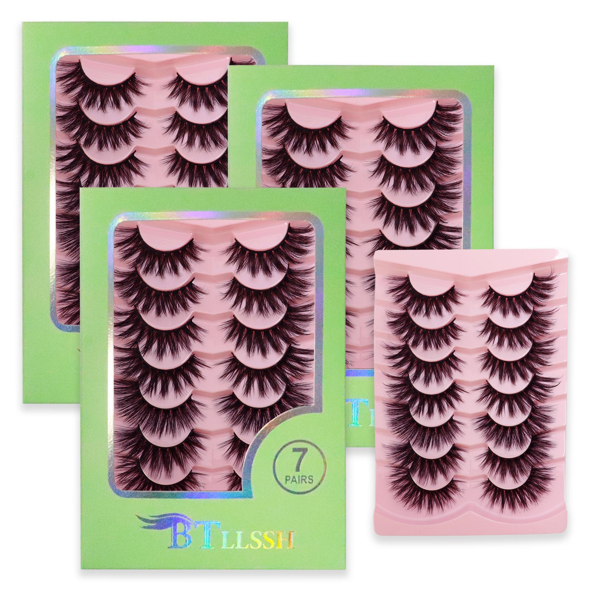 Btllssh Gift Box Ultra-Long Barbie Style Thick False Eyelashes 19mm, Thin Exaggerated CC Curl, Non-Toxic Solid Makeup Extension