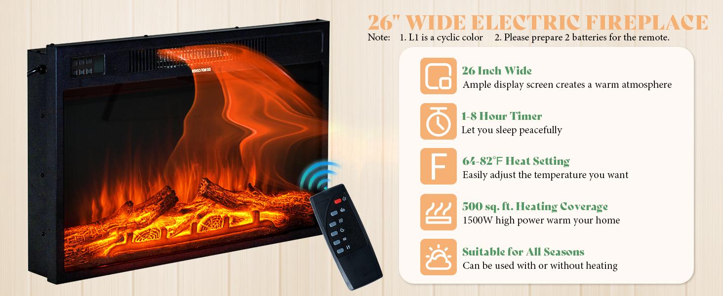 AMERLIFE 5-Piece Farmhouse Table Set Include 63" TV Stand with 26" Fireplace, 40" Coffee Table, 2 End Tables with Charging Station & USB Ports, Living Room Table Sets with Barn Door, Rustic Oak&White