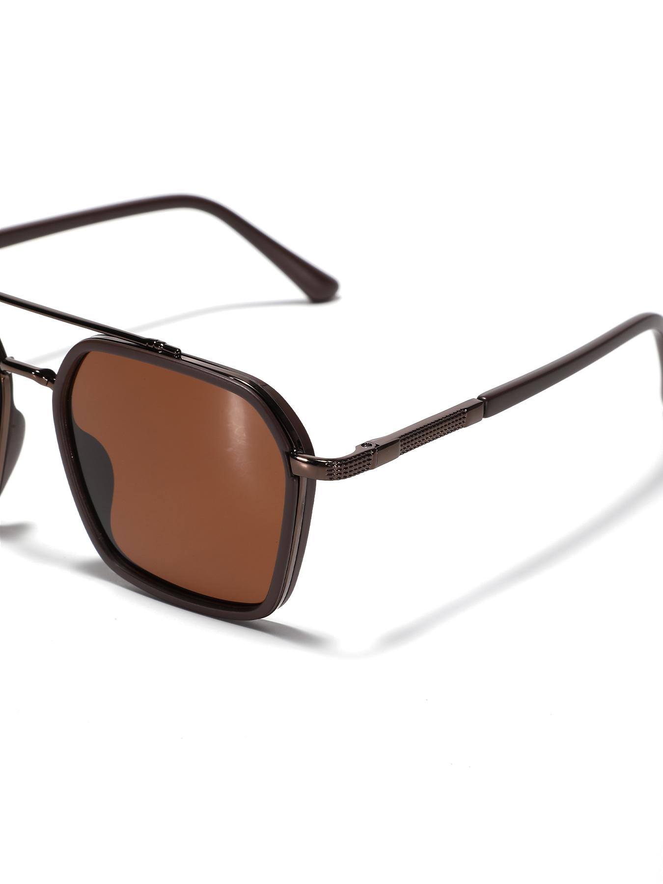 Retro Dual Beam Polarized Glasses, Trendy Casual Glasses for Everyday Use, Fashion Accessories for Outdoor Activities, Lightweight Durable Sunglasses