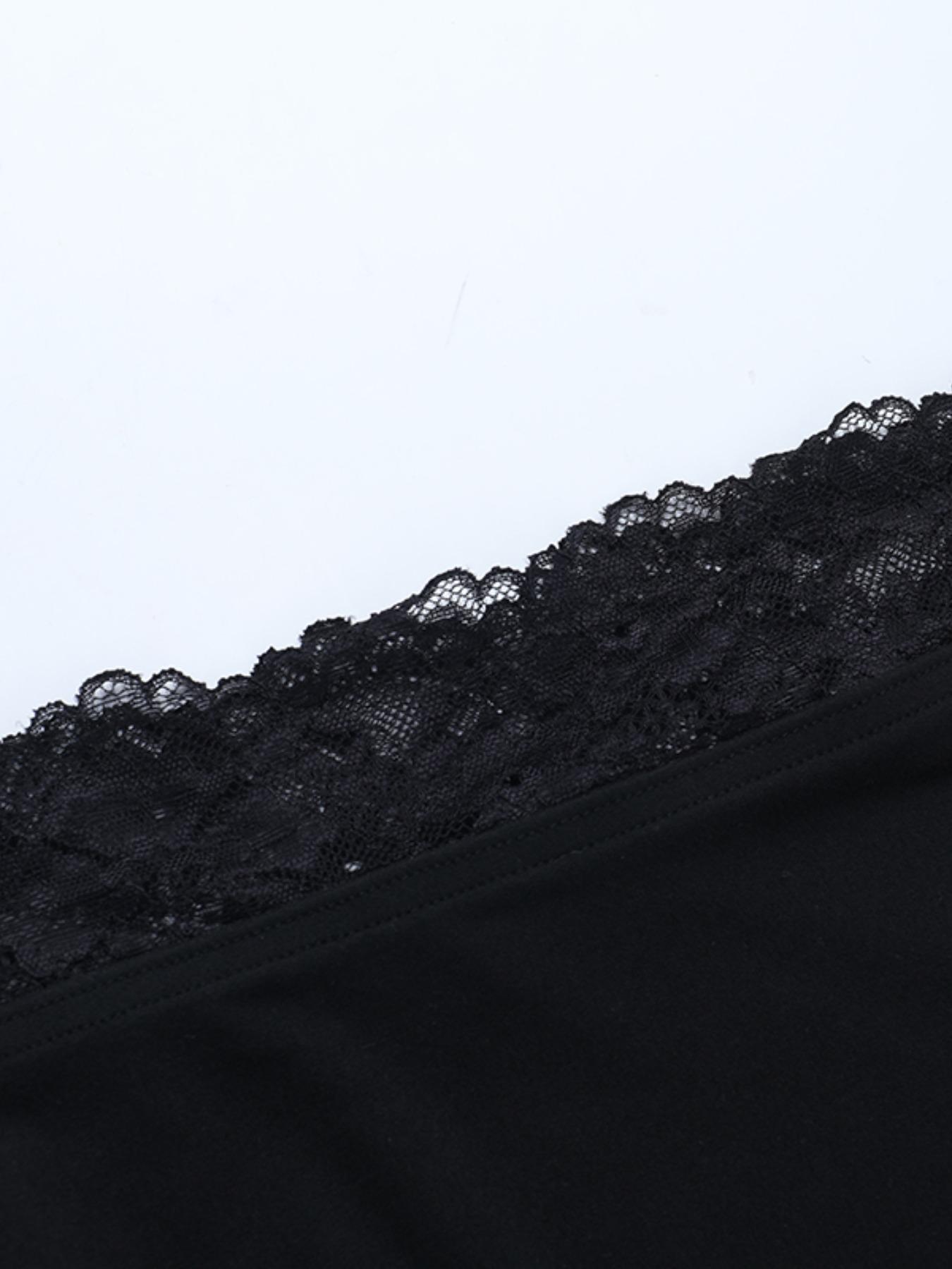 Women's Solid Lace Patchwork One Shoulder Long Sleeve T-Shirt, Sexy Fitted Casual Top, Perfect for Daily Wear Womenswear