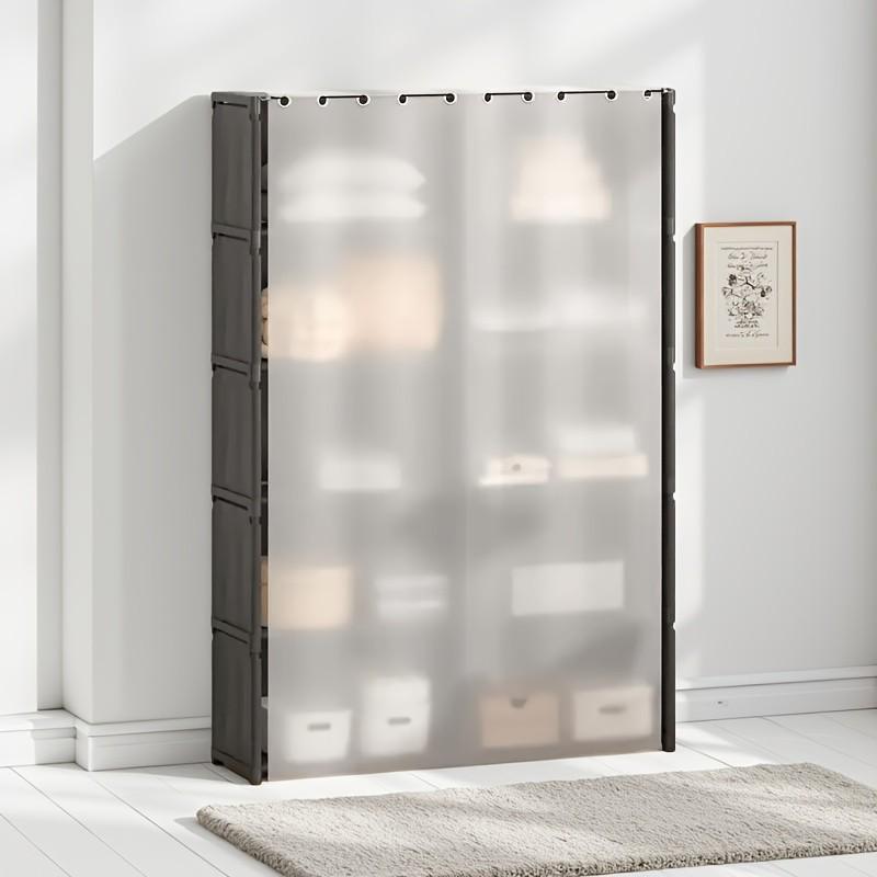 Home Dust-Proof Simple Fabric Wardrobe, Classic and Design, Integrated Dust Curtain, Moisture and Dust Protection, Space-Saving Storage Cabinet, Clothes Storage