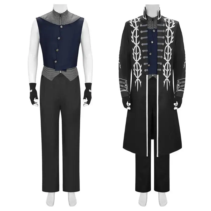 Game Devil May Cry 5 Virgil Cosplay Halloween Same Windbreaker Set Cosplay Stage Performance Costume Adult Role Playing Set