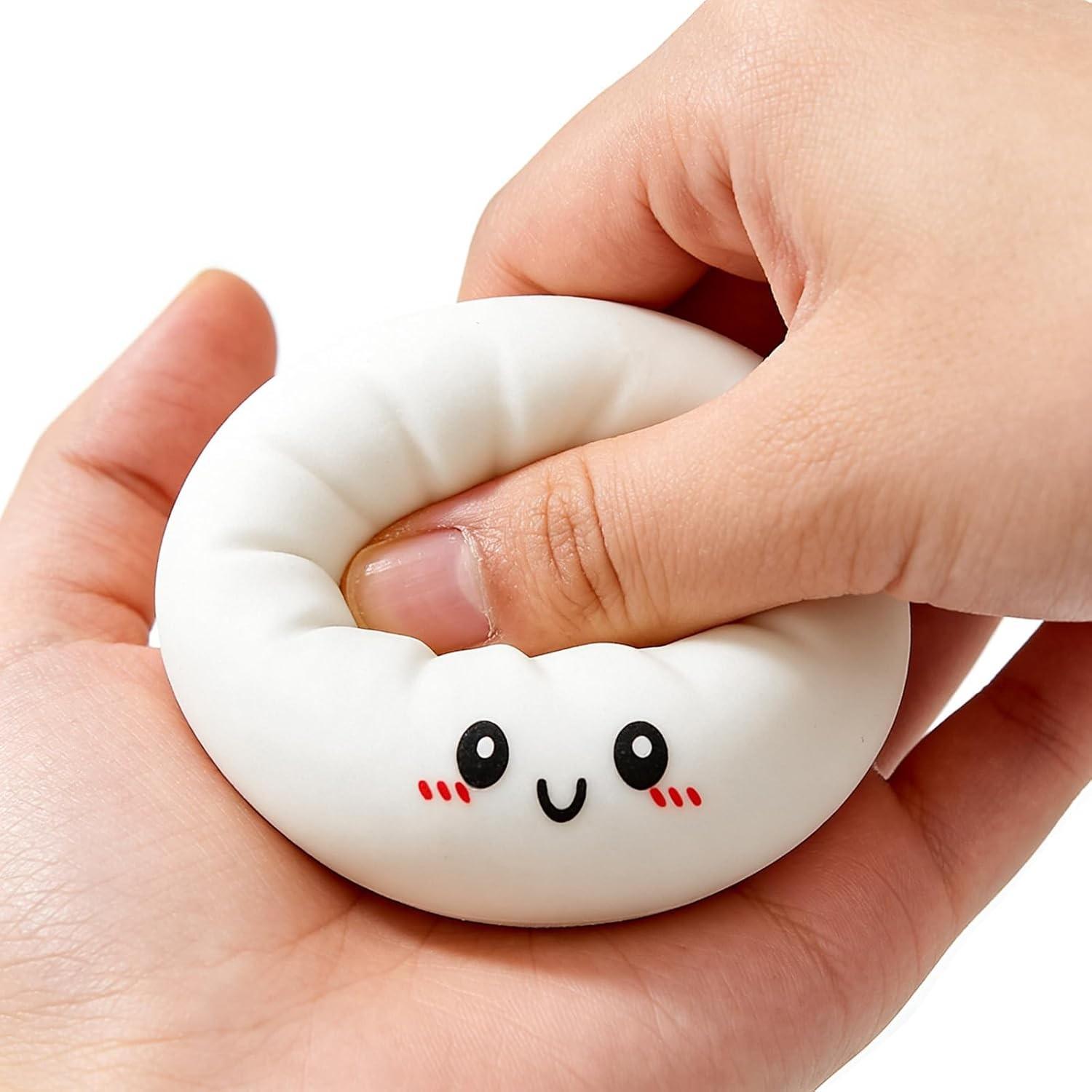 Elastic Baozi Pressure Ball Stress Relief Sensory Toy, Ideal for Kids and Adults, Perfect Birthday Party Gift, Compression Dough Ball