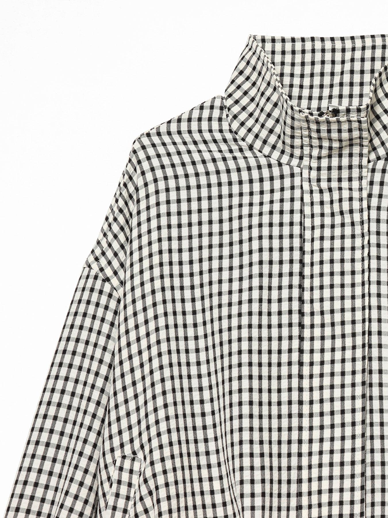 Plaid Oversized Jacket Women's Bomber Jacket Outerwear With Pockets Plaid Checked Outerwear Spring Autumn Black & White Check Long Sleeve Top Cropped Stand Collar Zip 2026 New Loose Oversized Fit Side Pockets Daily Wear Street Style Office Casual Top Plaid Oversized Jacket Women's Bomber Jacket Outerwear With Pockets Plaid Checked Outerwear Spring Autumn Black & White Check Long Sleeve Top Cropped Stand Collar Zip 2026 New Loose Oversized Fit Side Pockets Daily Wear Street Style Office Casual Top