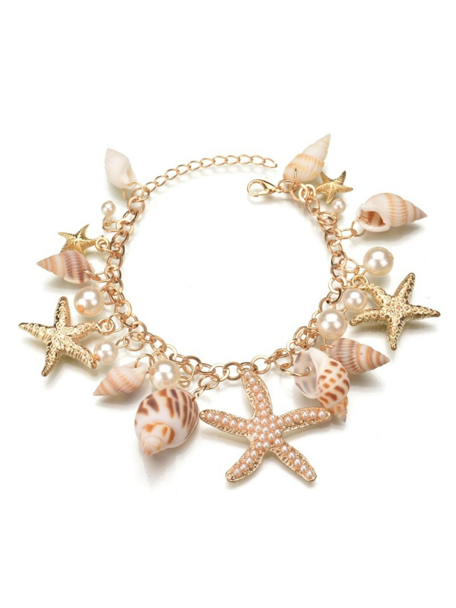 International Fashion Tide Ocean Bohemian Bracelet, Starfish Shell Jewelry, Trendy Accessory for Women, Unique Handmade Design