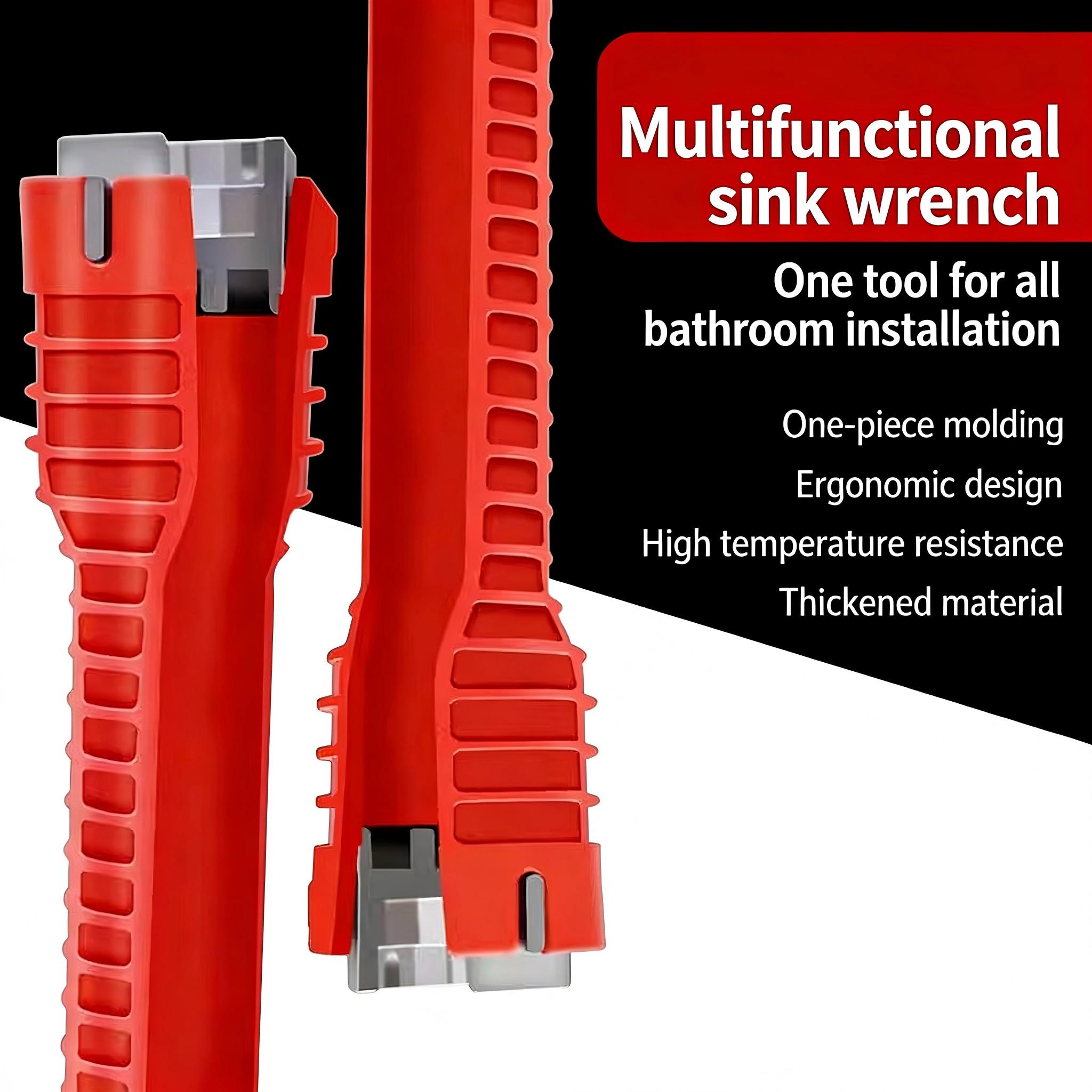 8-In-1 Basin Nut Wrench, Faucet and Sink Installation Tool, Multi-Functional Wrench, Essential Plumbing Tool, Easy-To-Use Design