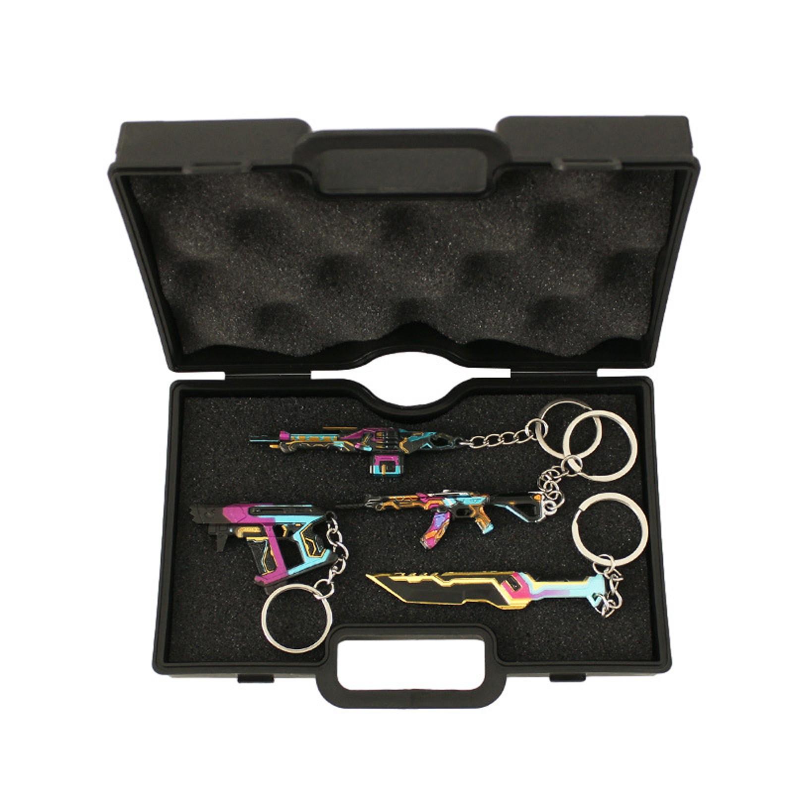 1pc Mini Pistol Model Display Case with Foam - Portable Pistol Organizer Box for Storage & Travel, Desktop Holder, Gift Idea