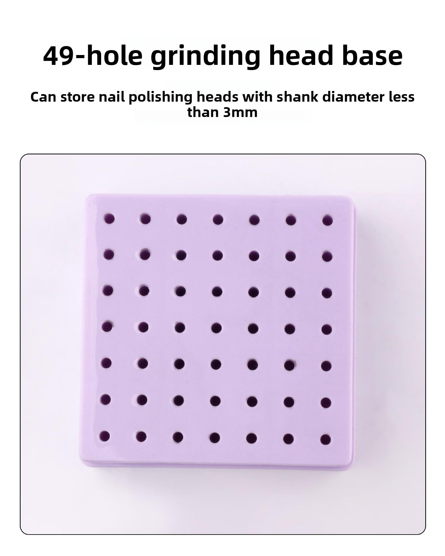 New Nail Polish Sanding Heads 49-Piece Box Display Stand Cleaning Dustproof Nail Art Display Box Storage Box Tool Organizer