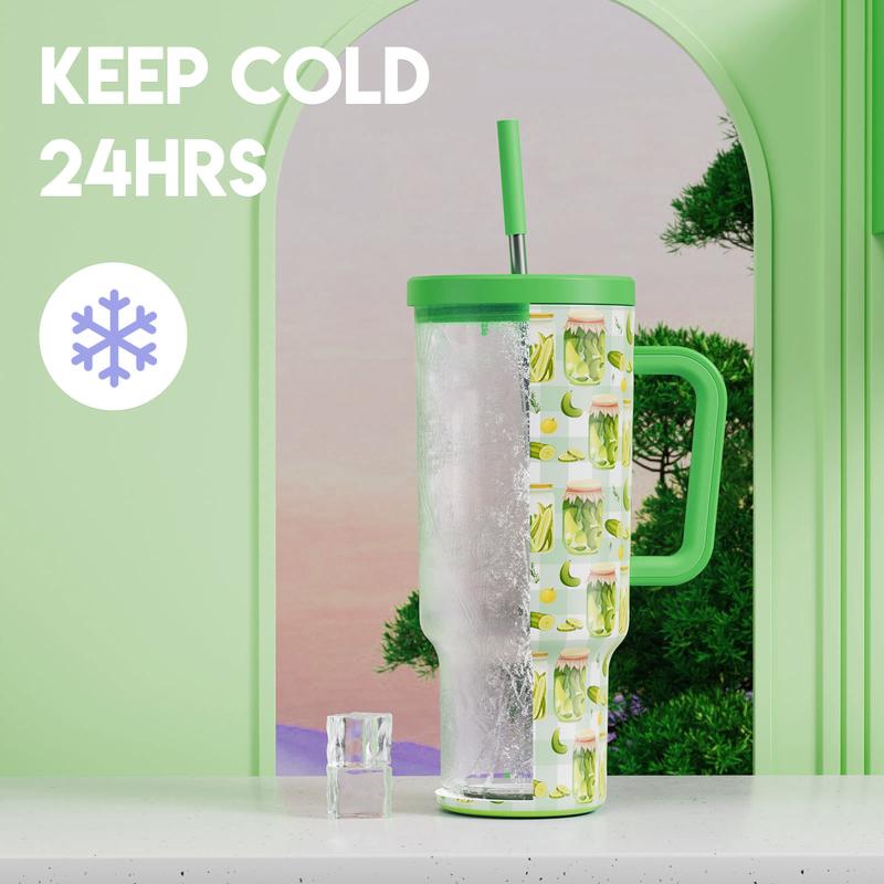 【itsasharee & MEOKY】Exclusive Series 40oz Stainless Steel Vacuum Insulated Bottle with Lid and Straw, Hot Water Mug,Cold Water for 24 Hours, Hot Water for 8 Hours, Iced Tea or Coffee