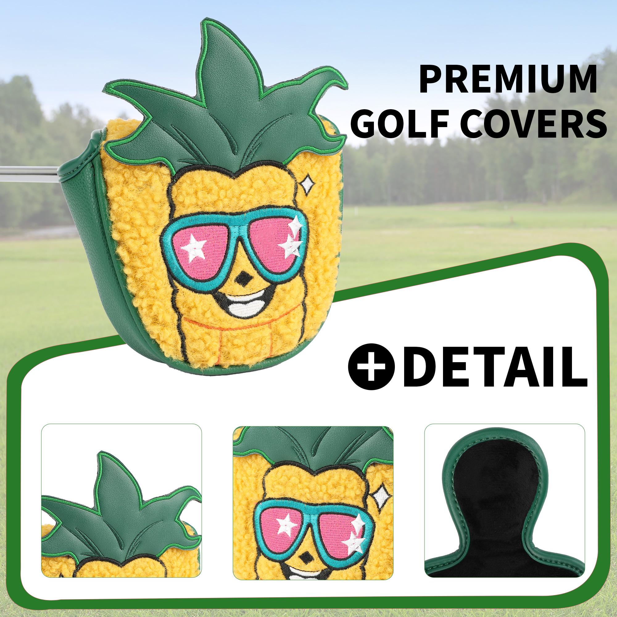 1 PC Golf Putter Cover,Fun Premium Embroidery and a Magnetic Closure Design,Suitable for All Golf Enthusiasts,A Portable and Durable Golf Club Accessory