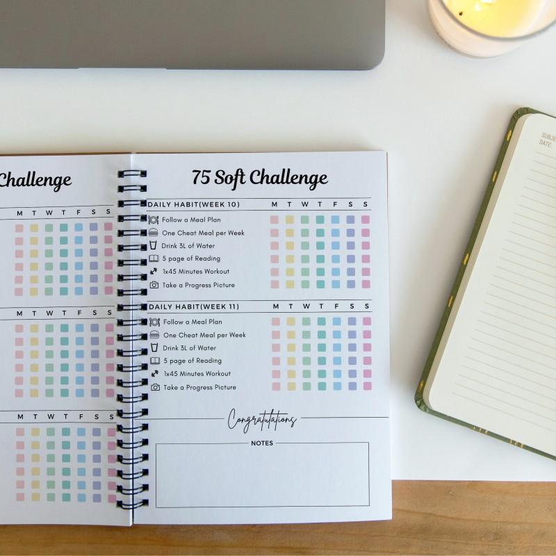 Soft Challenge Planner Notebook – 75-Day Goal & Habit Tracker Journal with Daily / Weekly Pages – Productivity Planner for Students, Workers & Dream-Chasers – Fall, Holiday & Year-Round Essential Soft Challenge Planner Notebook – 75-Day Goal & Habit Tracker Journal with Daily / Weekly Pages – Productivity Planner for Students, Workers & Dream-Chasers – Fall, Holiday & Year-Round Essential