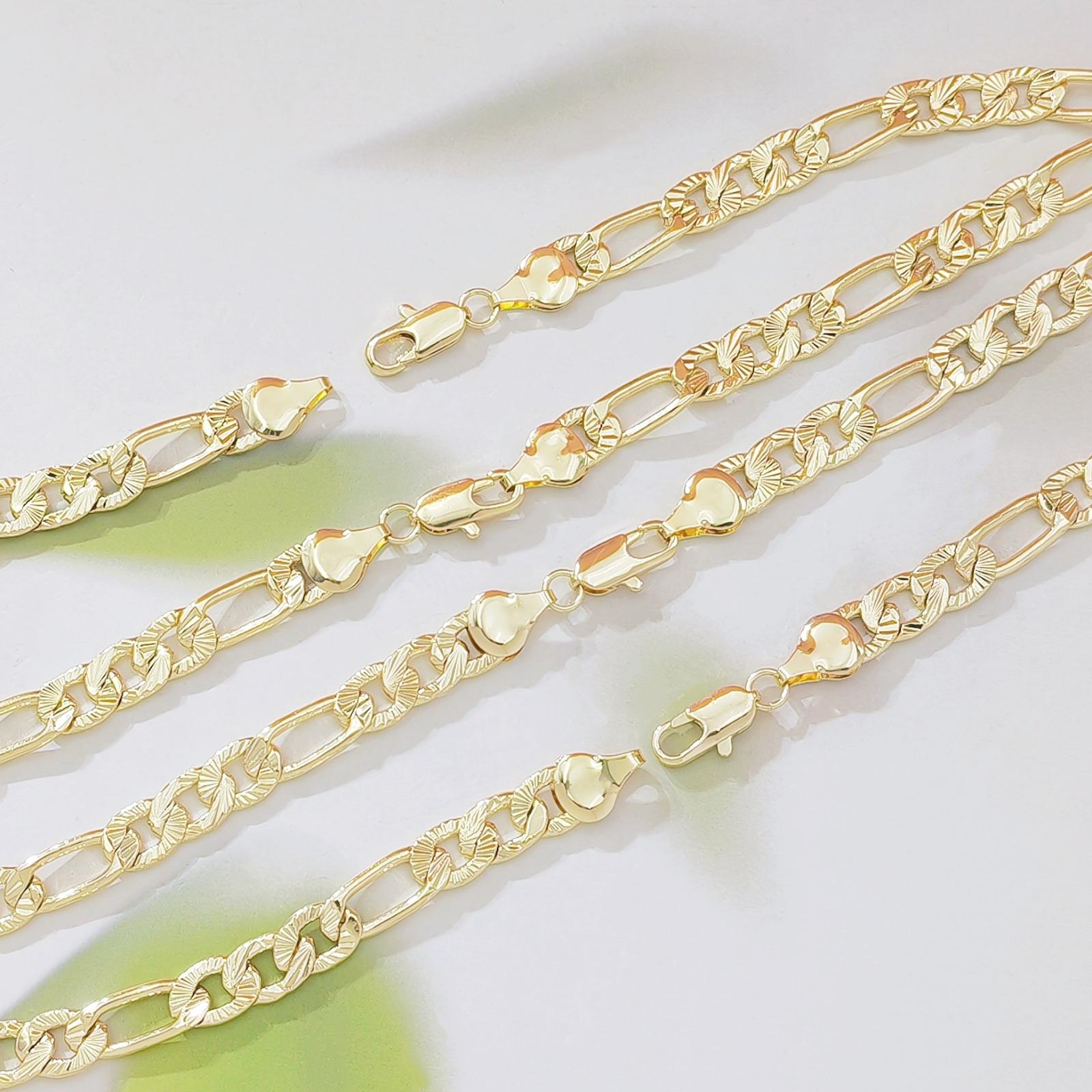 Women's Dainty Gold-Plated Diamond-Cut Figaro Chain Bracelet, Adjustable Stacked Bracelets for Everyday Sports & Outdoor Camping Hiking Hammock Use