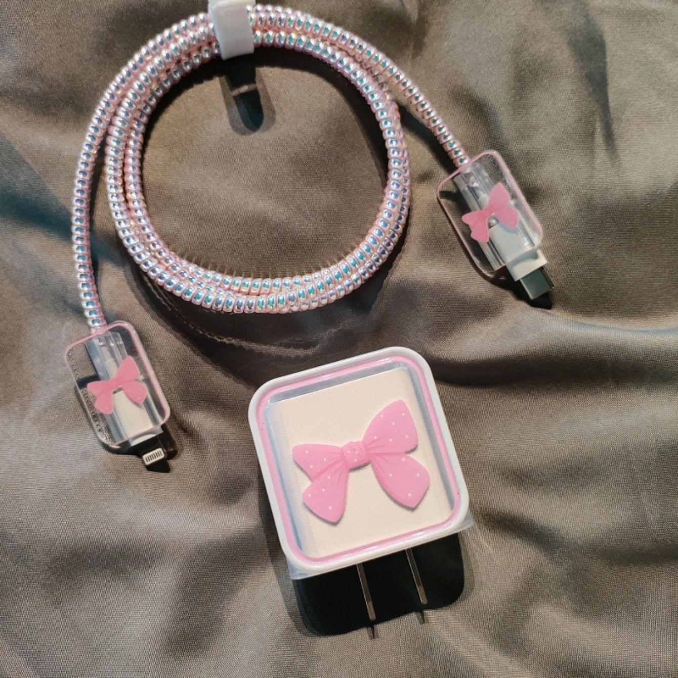 Charger Protector Case with Silicone Strap, Charging Cable Organizer, Compatible with iPhone Accessories, Durable Phone Accessory, Type C Charging, Casing