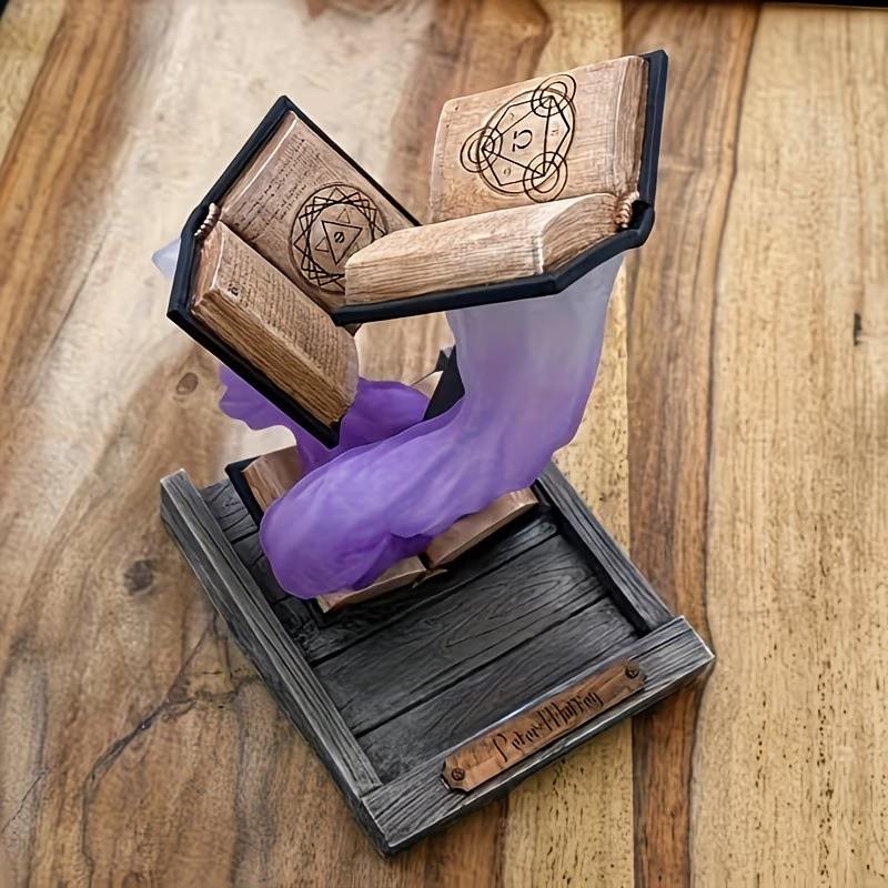 Enchanted Book Dice Tower, Creative Resin Statue for Home & Office Decor, Versatile Indoor/outdoor Display, Unique Artistic Piece, Resin Ornament