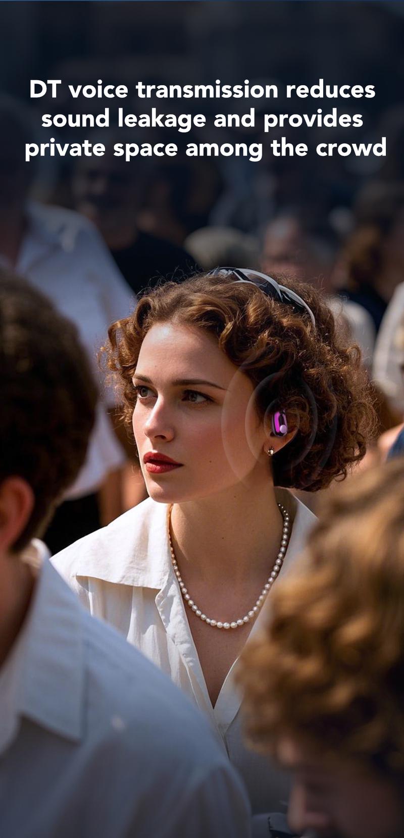 MINISO MS193 True Wireless Earphones,LCD Full Color Display Charging Case,OWS Open Ear Headphones Waterproof Bluetooth Earbuds,Support Playing Music Gaming