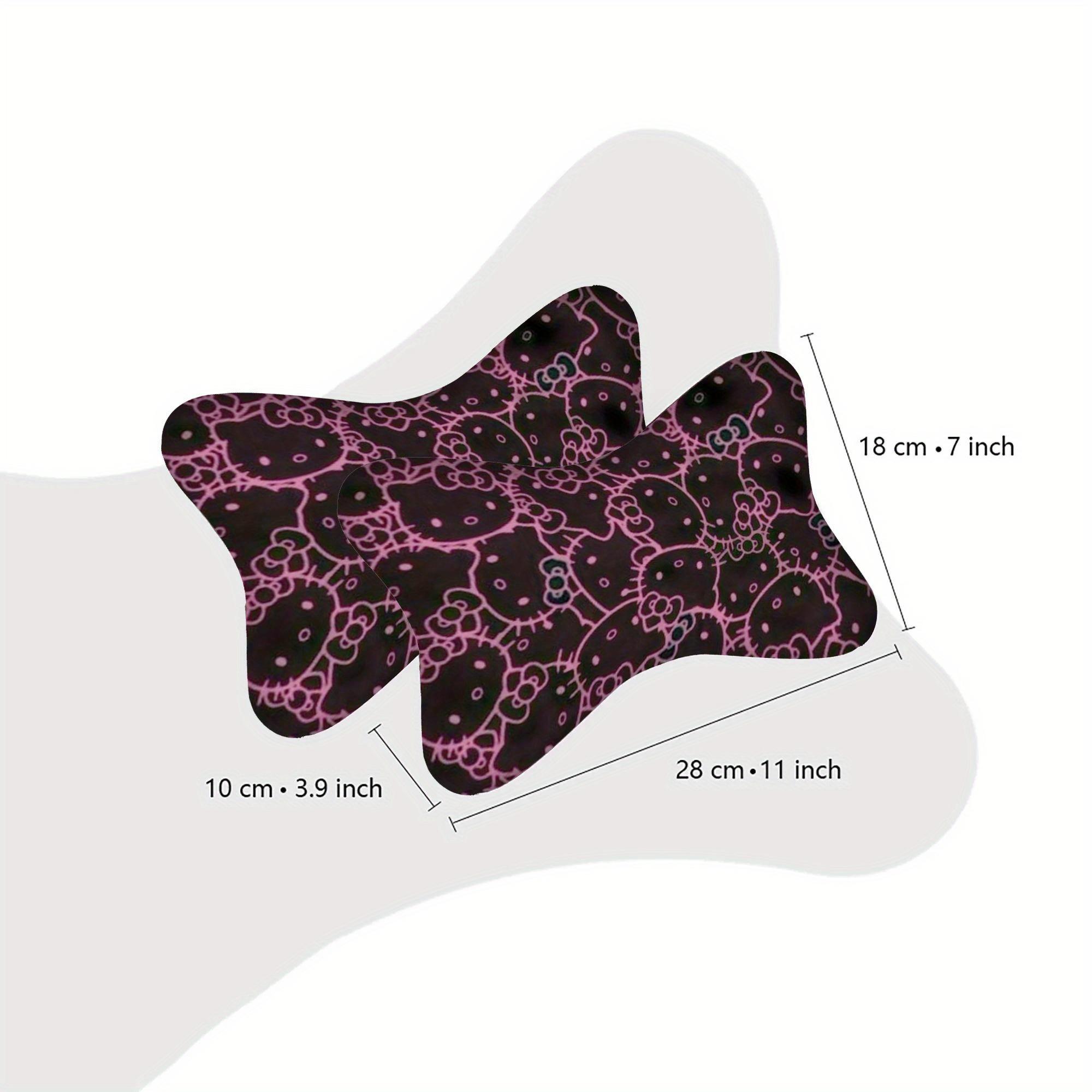 1 pink hello kitty pattern car headrest, suitable for most car models, provides support and stress relief, offers a comfortable driving experience, and is suitable for long-distance driving positions.