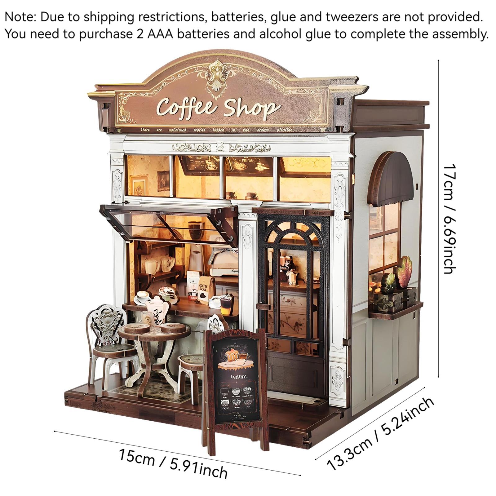 DIY House 3D Bookshelf Decoration Set, Handmade Model Kit, Wooden House Kit Adults, Perfect Gift for Birthdays & Holidays, Ideal for Adults & Teens