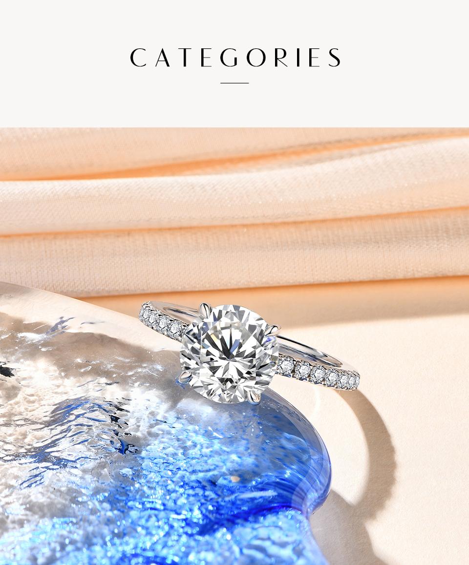 3CT Round Cut Synthetic Moissanite Ring  Wedding Rings for Women Daily Wearing in For Birthday Gift Party R024 SpringStatements