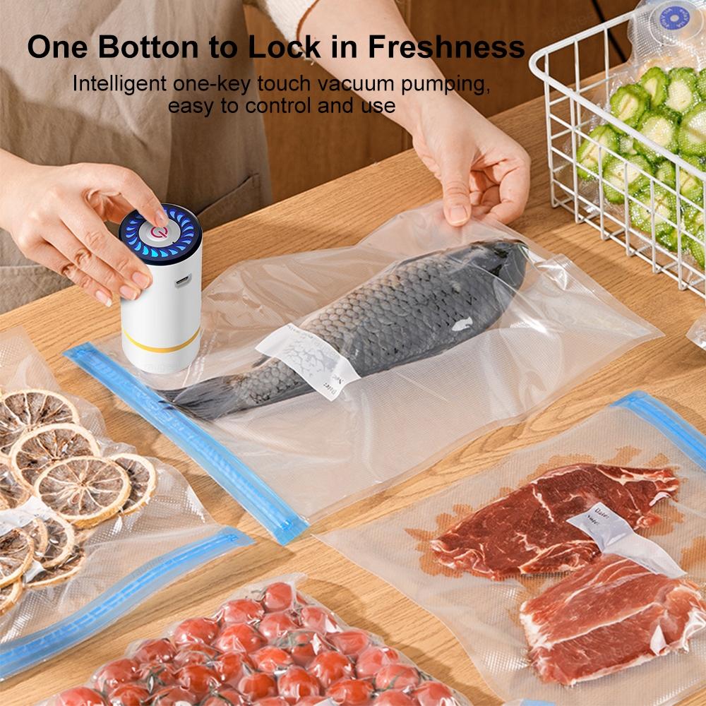 Mini Vacuum Sealer Automatic Vacuum Compression Machine for Food Fresh-Keeping Electric Air Pump Vacuum Storage Packaging Bag Portable Food Sealer